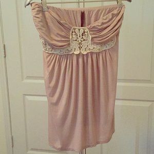 Tube top - lovely chic pale pink